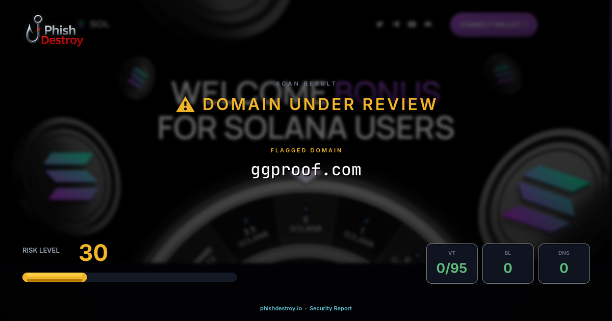 ggproof.com phishing report — threat analysis by PhishDestroy