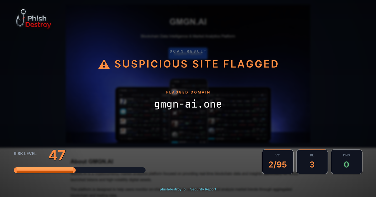 gmgn-ai.one phishing report — threat analysis by PhishDestroy
