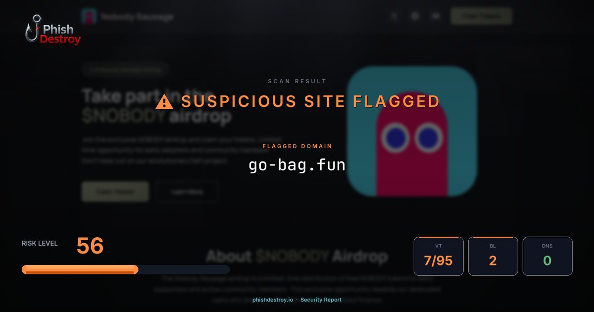 go-bag.fun phishing report — threat analysis by PhishDestroy