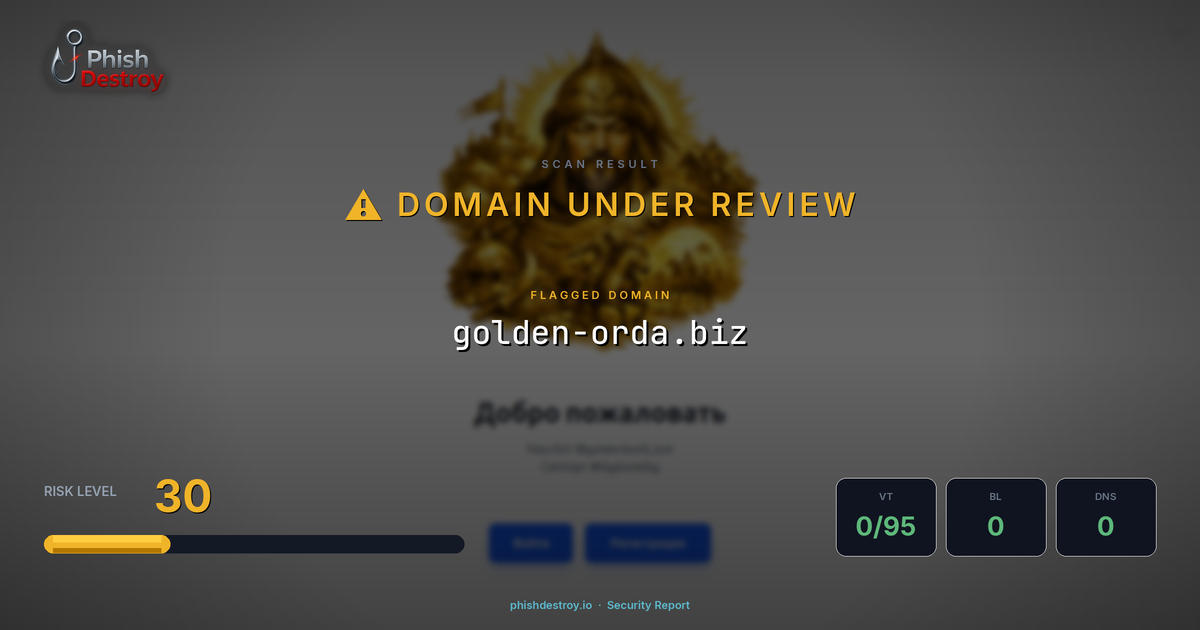 golden-orda.biz phishing report — threat analysis by PhishDestroy