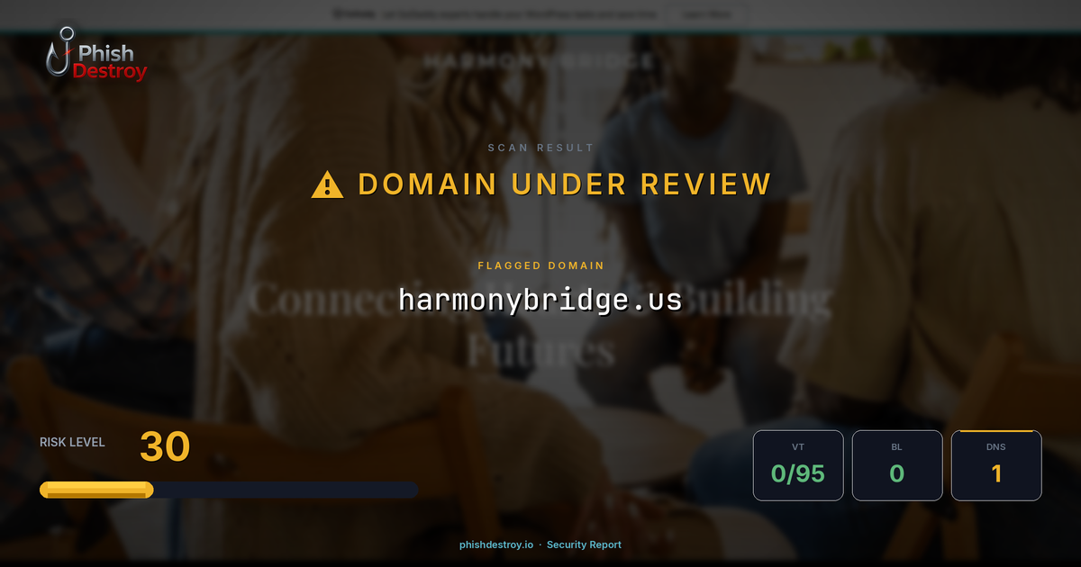 harmonybridge.us phishing report — threat analysis by PhishDestroy