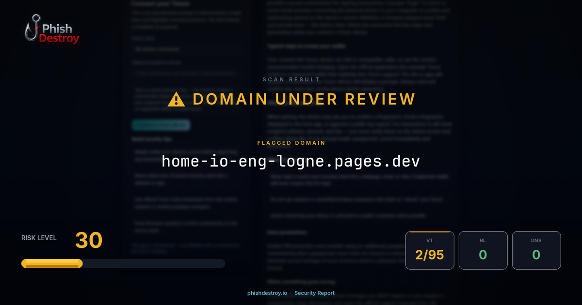 home-io-eng-logne.pages.dev phishing report — threat analysis by PhishDestroy