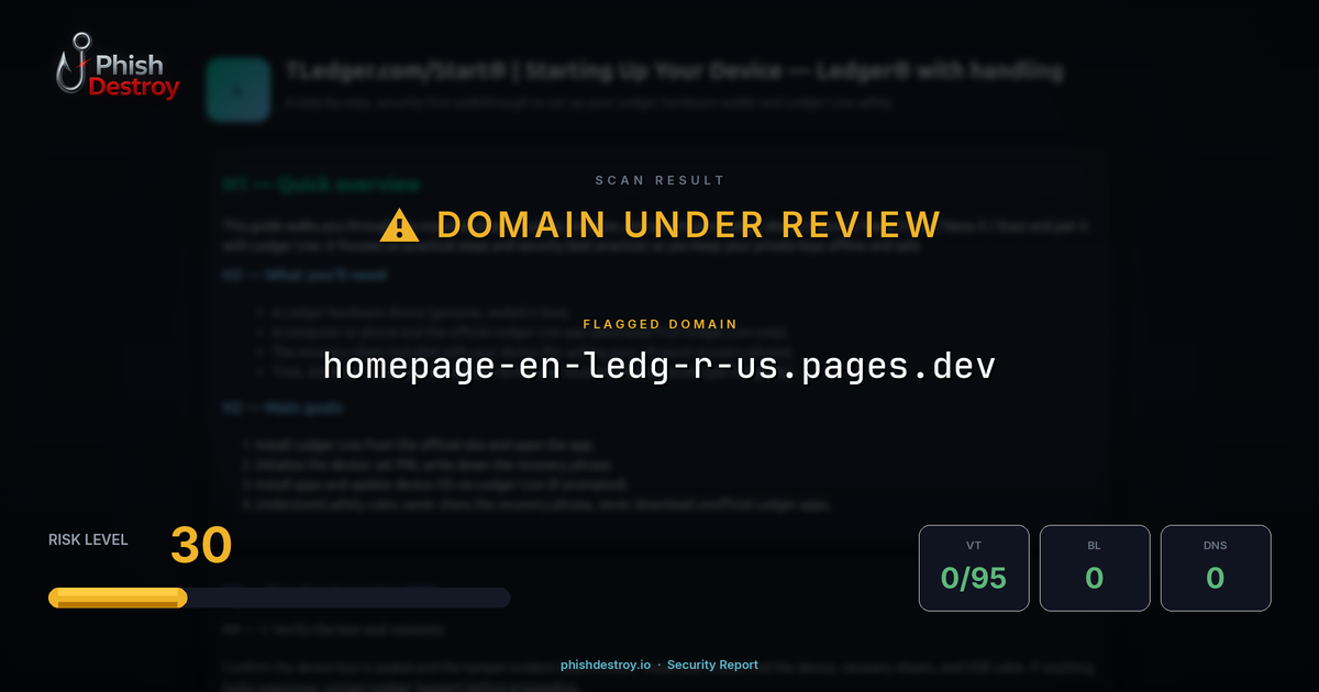 homepage-en-ledg--r-us.pages.dev phishing report — threat analysis by PhishDestroy