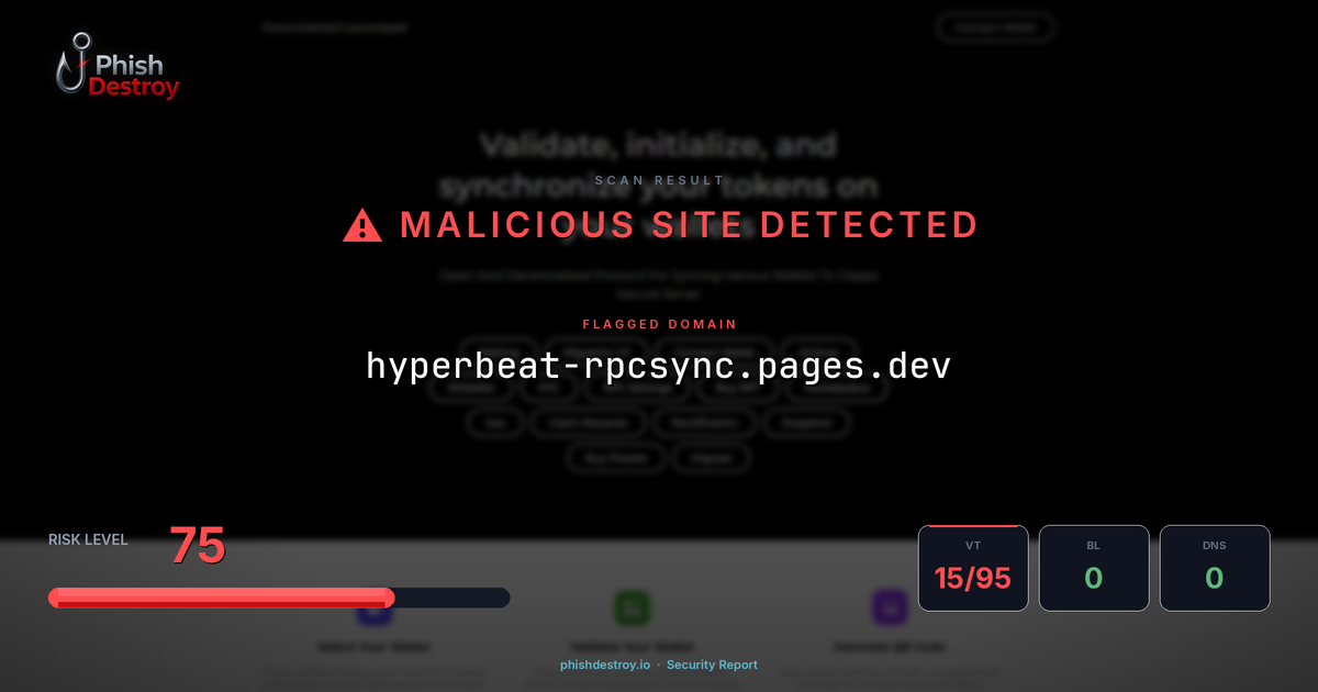 hyperbeat-rpcsync.pages.dev phishing report — threat analysis by PhishDestroy