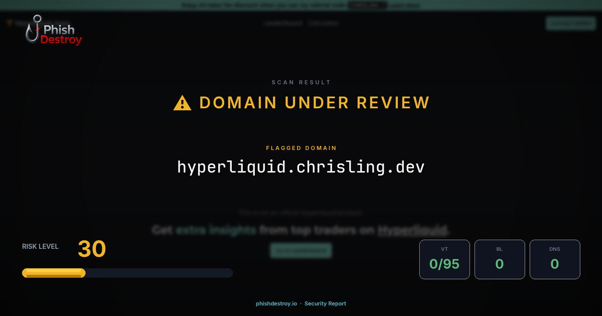 hyperliquid.chrisling.dev phishing report — threat analysis by PhishDestroy