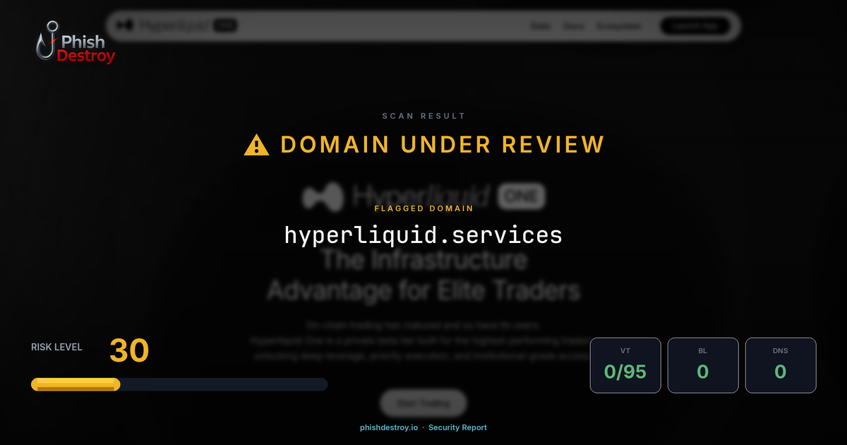hyperliquid.services phishing report — threat analysis by PhishDestroy