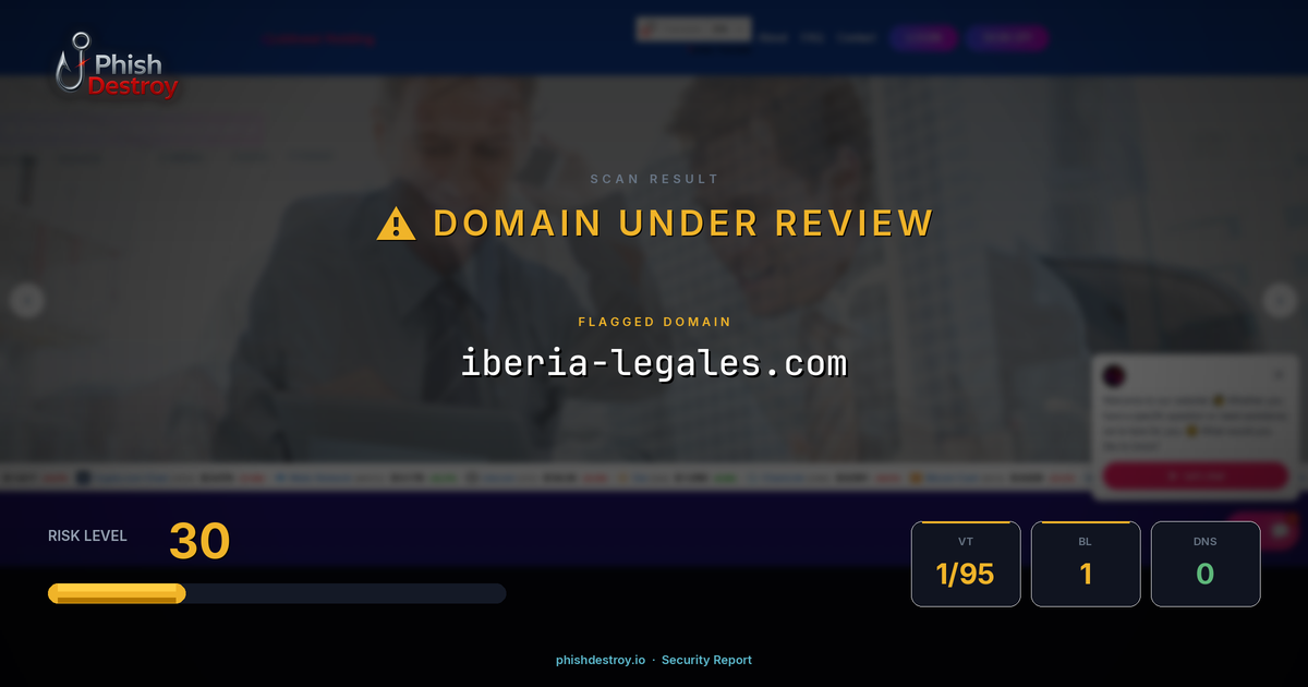 iberia-legales.com phishing report — threat analysis by PhishDestroy