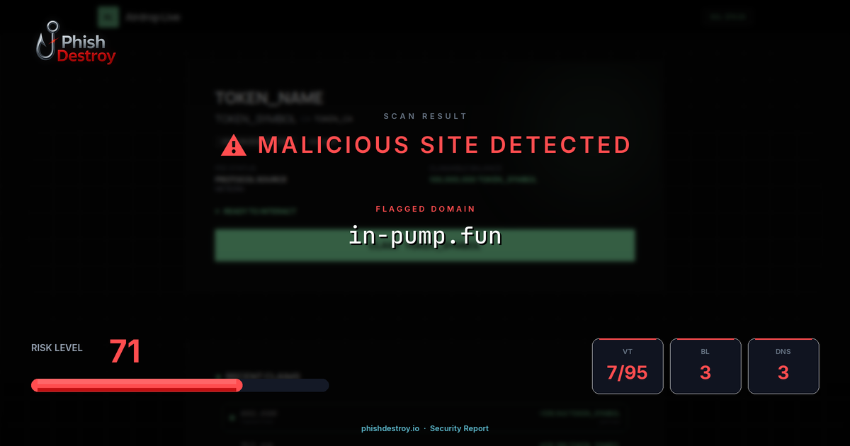 in-pump.fun phishing report — threat analysis by PhishDestroy