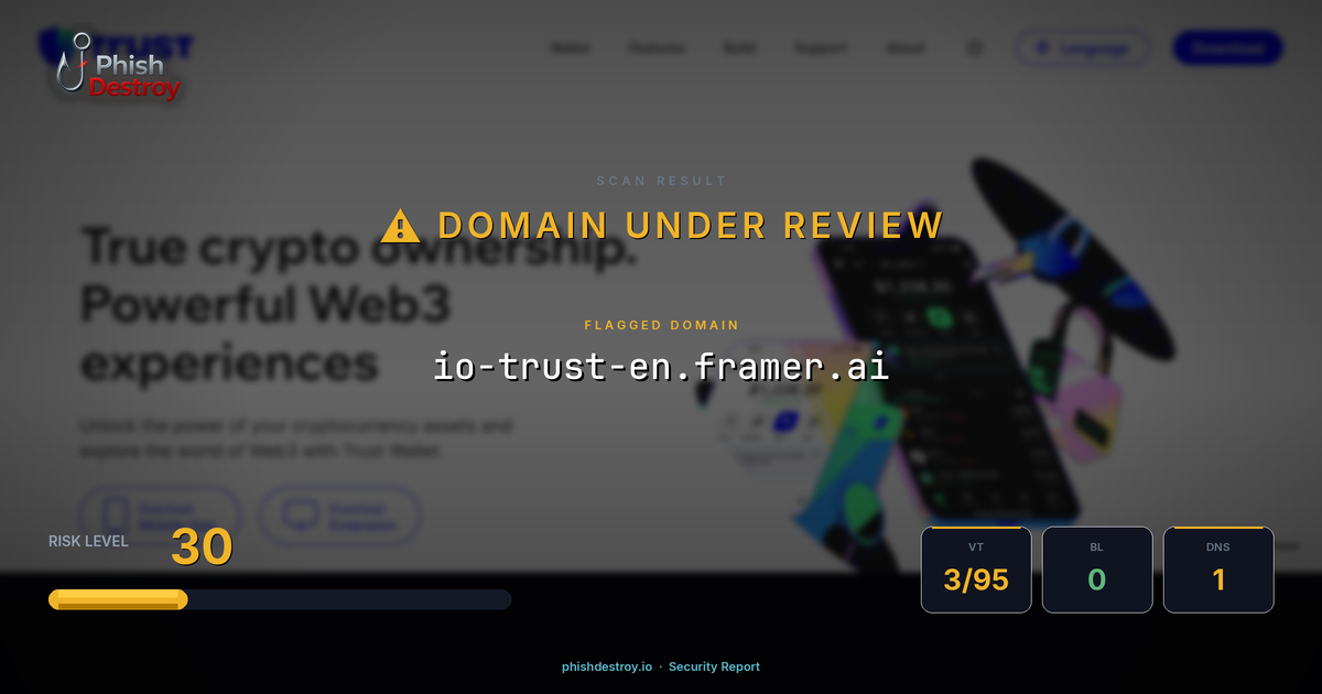 io-trust-en.framer.ai phishing report — threat analysis by PhishDestroy