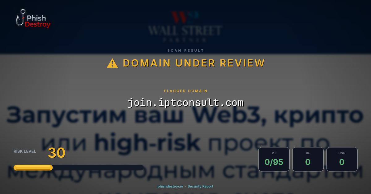 join.iptconsult.com phishing report — threat analysis by PhishDestroy