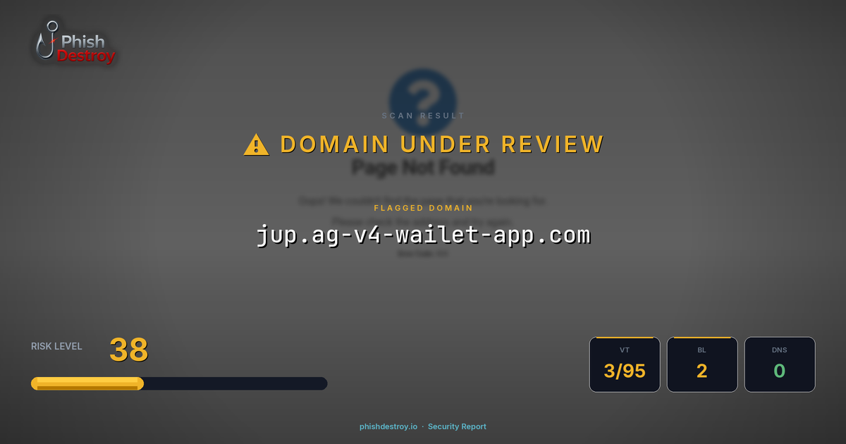 jup.ag-v4-wailet-app.com phishing report — threat analysis by PhishDestroy