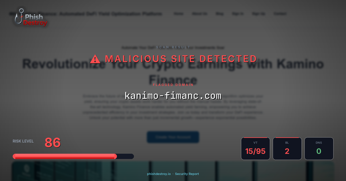 kanimo-fimanc.com phishing report — threat analysis by PhishDestroy