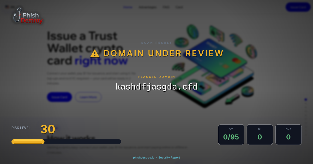 kashdfjasgda.cfd phishing report — threat analysis by PhishDestroy