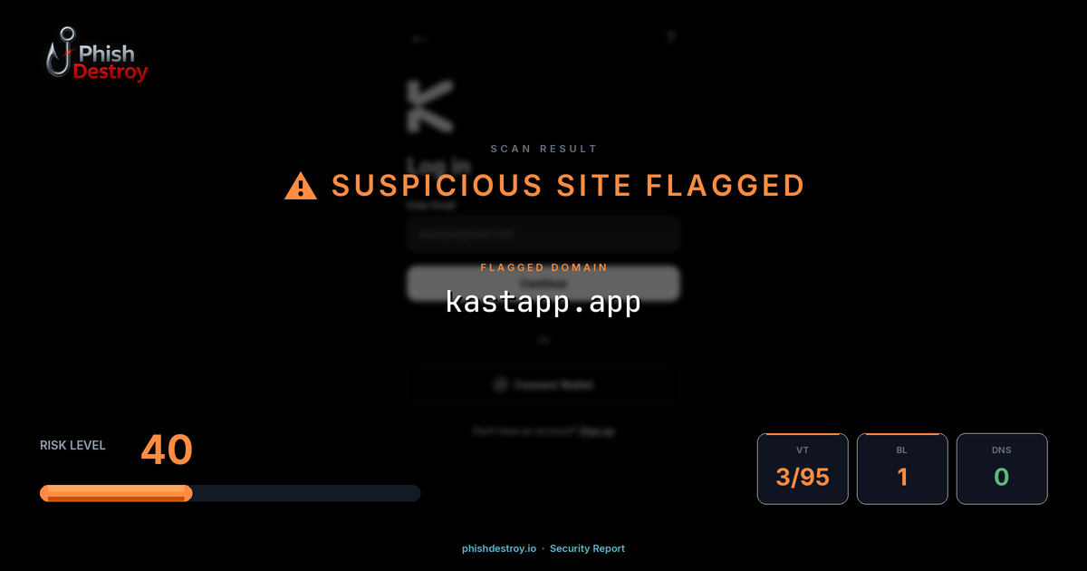 kastapp.app phishing report — threat analysis by PhishDestroy