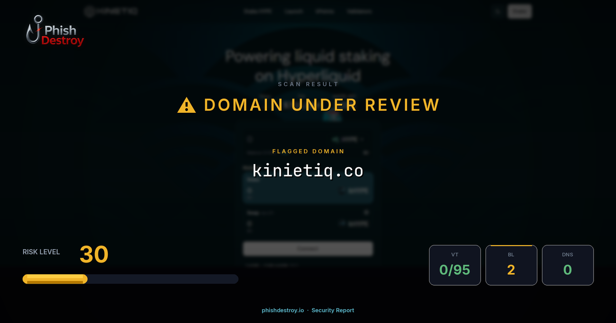 kinietiq.co phishing report — threat analysis by PhishDestroy
