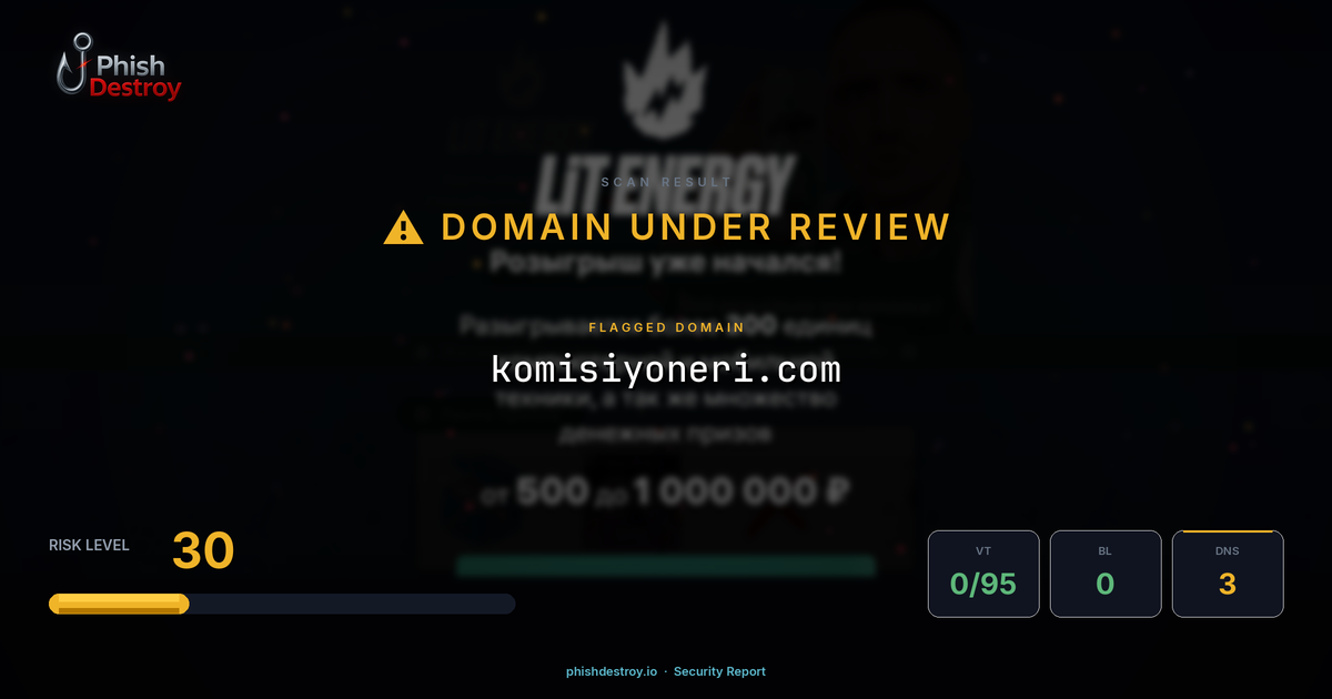komisiyoneri.com phishing report — threat analysis by PhishDestroy
