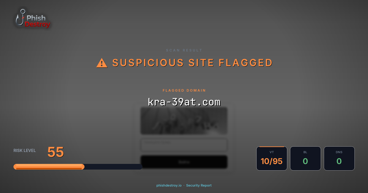 kra-39at.com phishing report — threat analysis by PhishDestroy