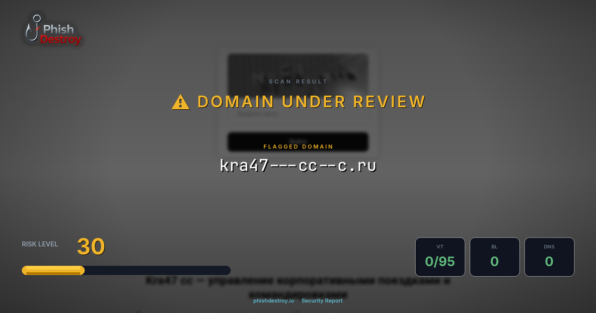 kra47---cc--c.ru phishing report — threat analysis by PhishDestroy