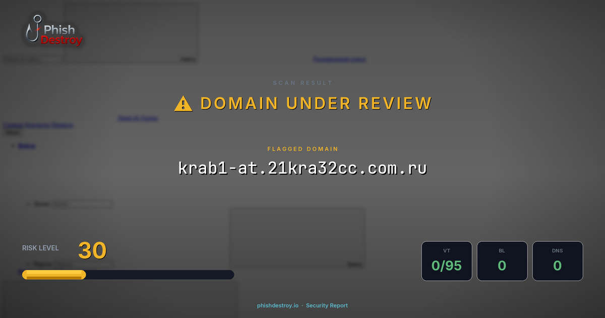 krab1-at.21kra32cc.com.ru phishing report — threat analysis by PhishDestroy