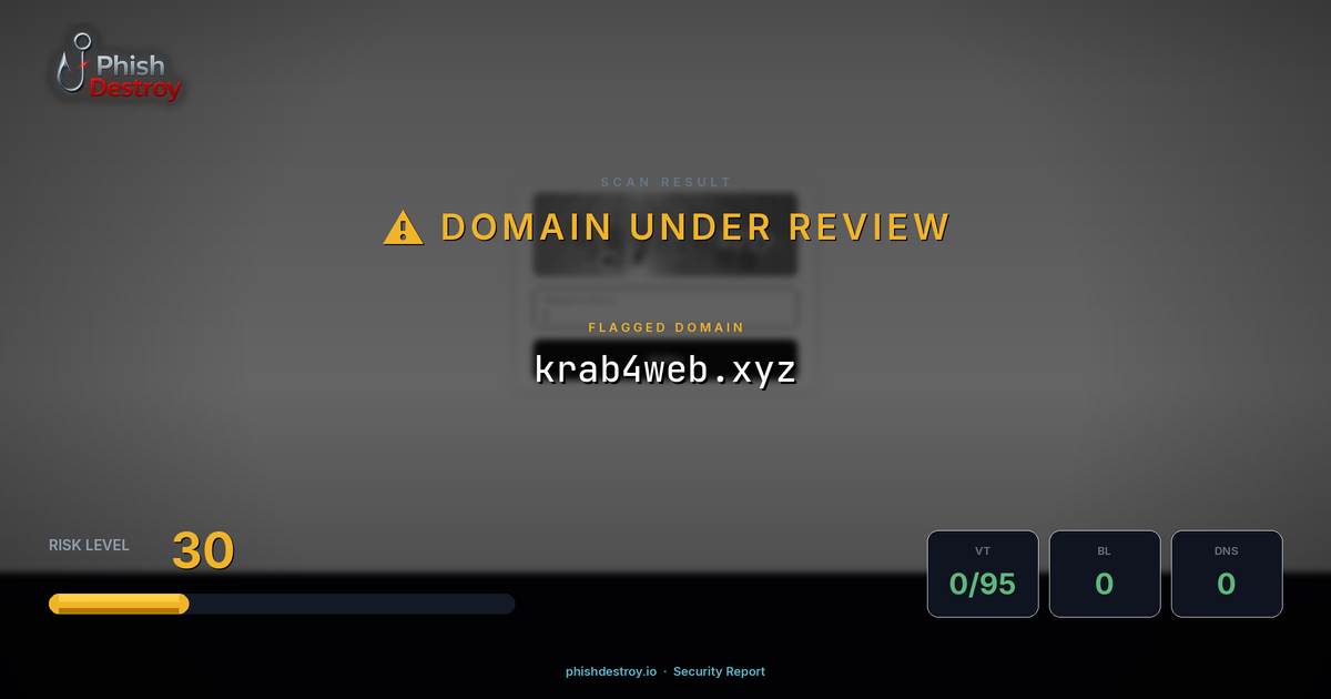 krab4web.xyz phishing report — threat analysis by PhishDestroy