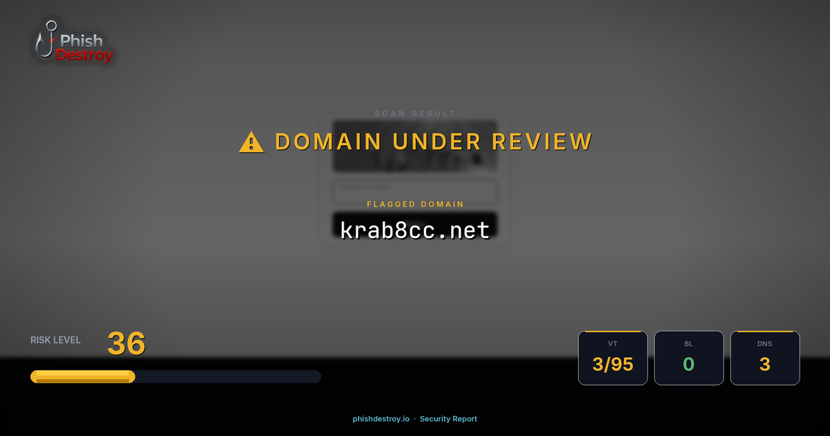 krab8cc.net phishing report — threat analysis by PhishDestroy