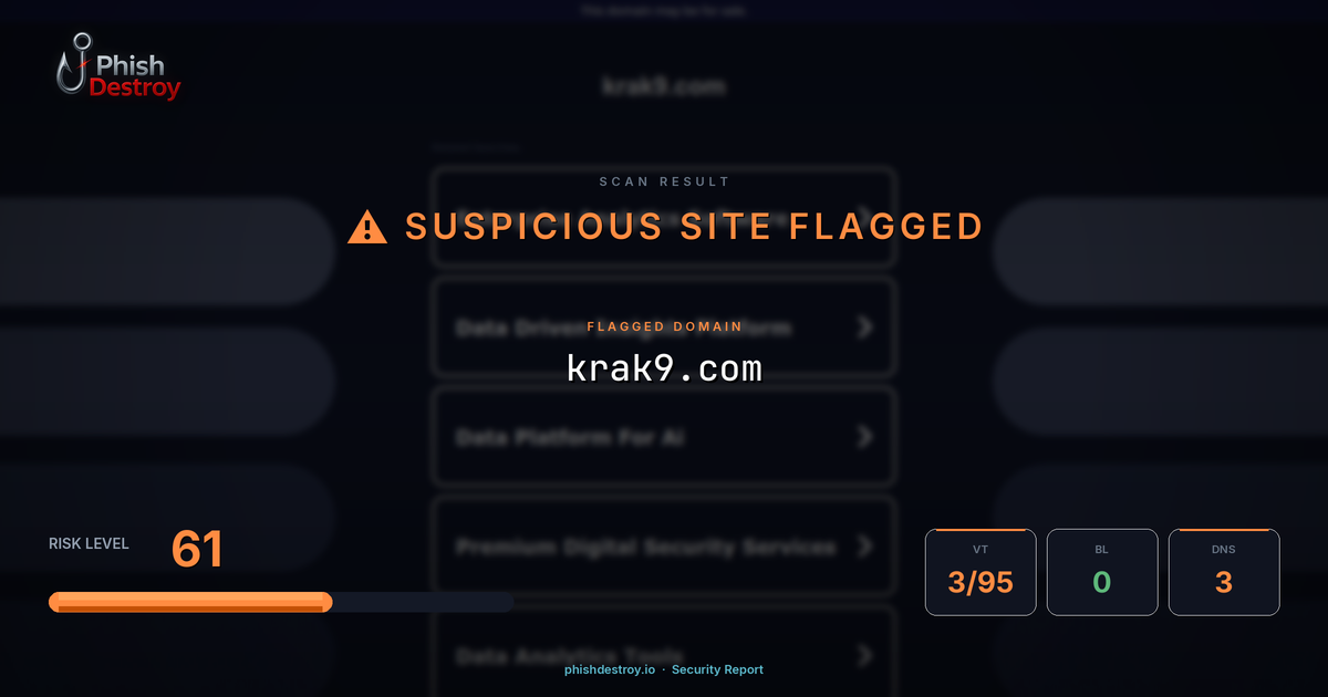 krak9.com phishing report — threat analysis by PhishDestroy