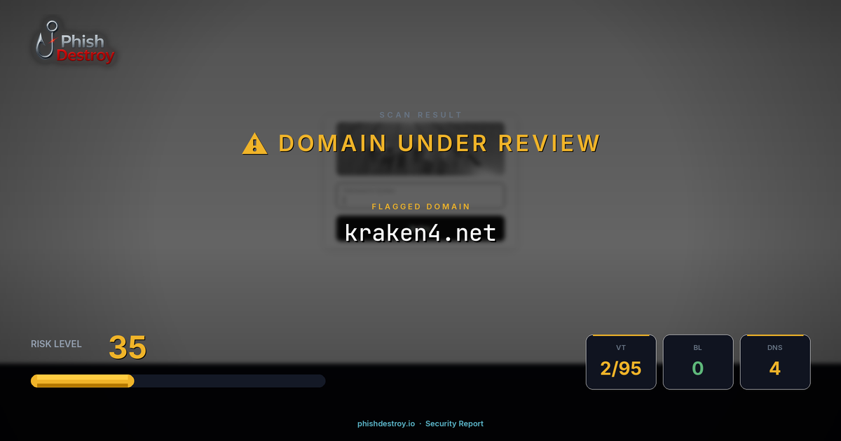 kraken4.net phishing report — threat analysis by PhishDestroy