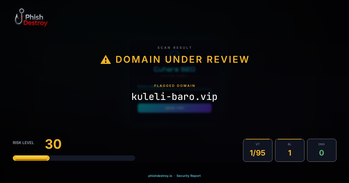 kuleli-baro.vip phishing report — threat analysis by PhishDestroy