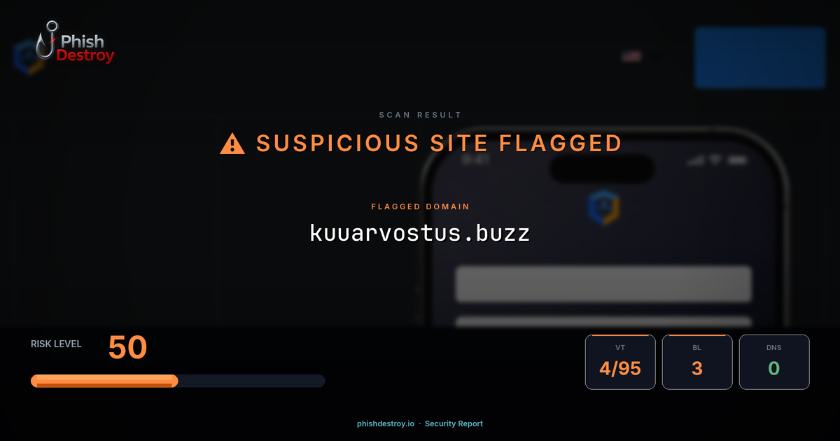 kuuarvostus.buzz phishing report — threat analysis by PhishDestroy