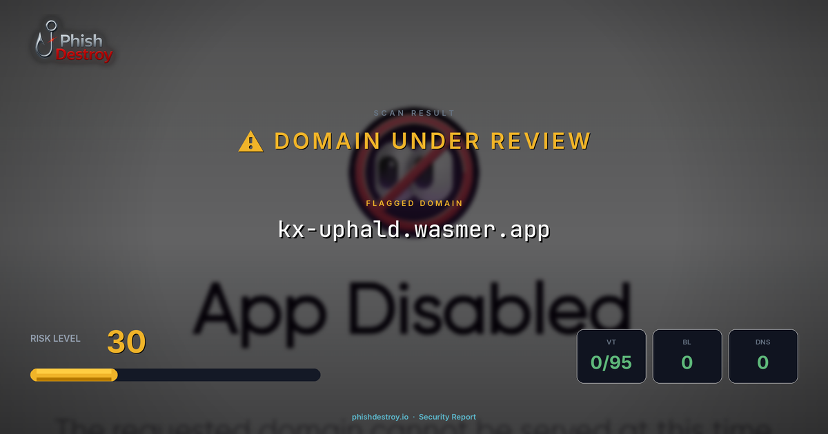 kx-uphald.wasmer.app phishing report — threat analysis by PhishDestroy