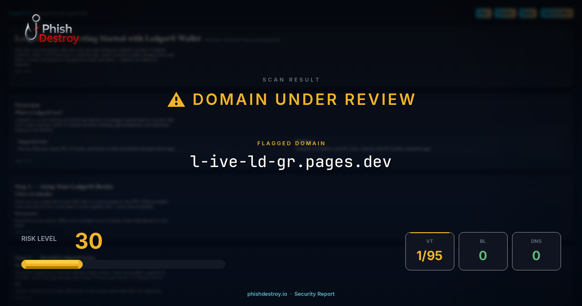 l-ive-ld-gr.pages.dev phishing report — threat analysis by PhishDestroy