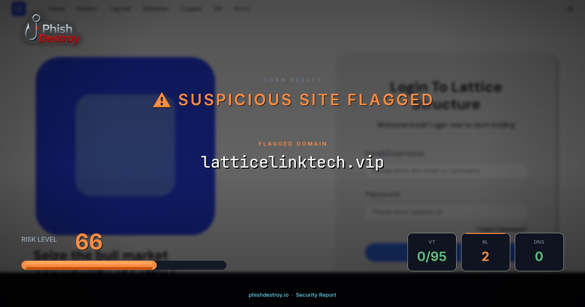 latticelinktech.vip phishing report — threat analysis by PhishDestroy