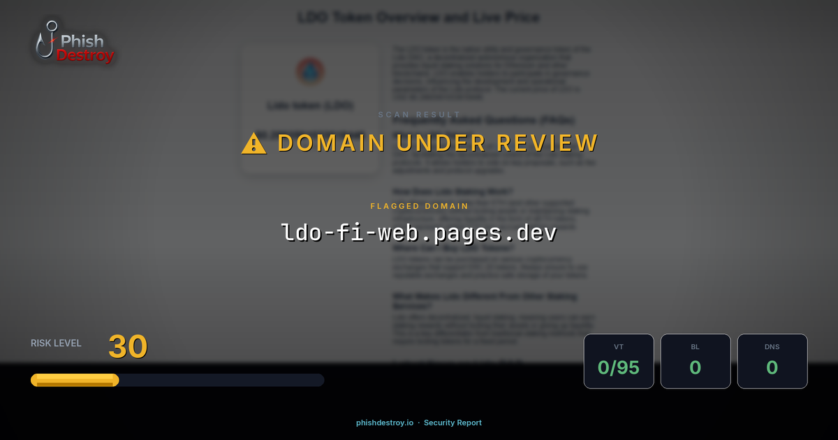 ldo-fi-web.pages.dev phishing report — threat analysis by PhishDestroy