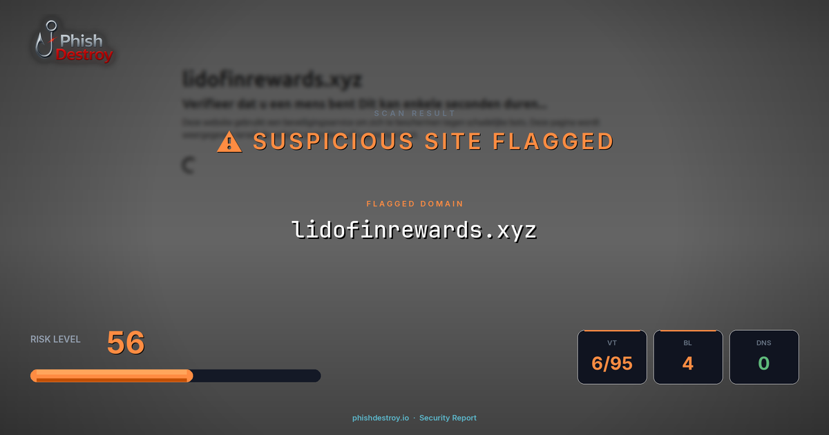 lidofinrewards.xyz phishing report — threat analysis by PhishDestroy