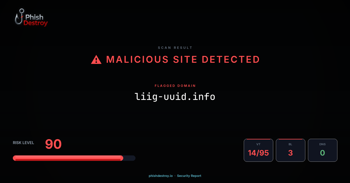 liig-uuid.info phishing report — threat analysis by PhishDestroy
