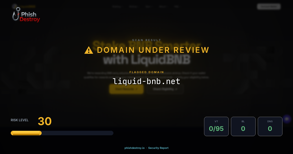 liquid-bnb.net phishing report — threat analysis by PhishDestroy