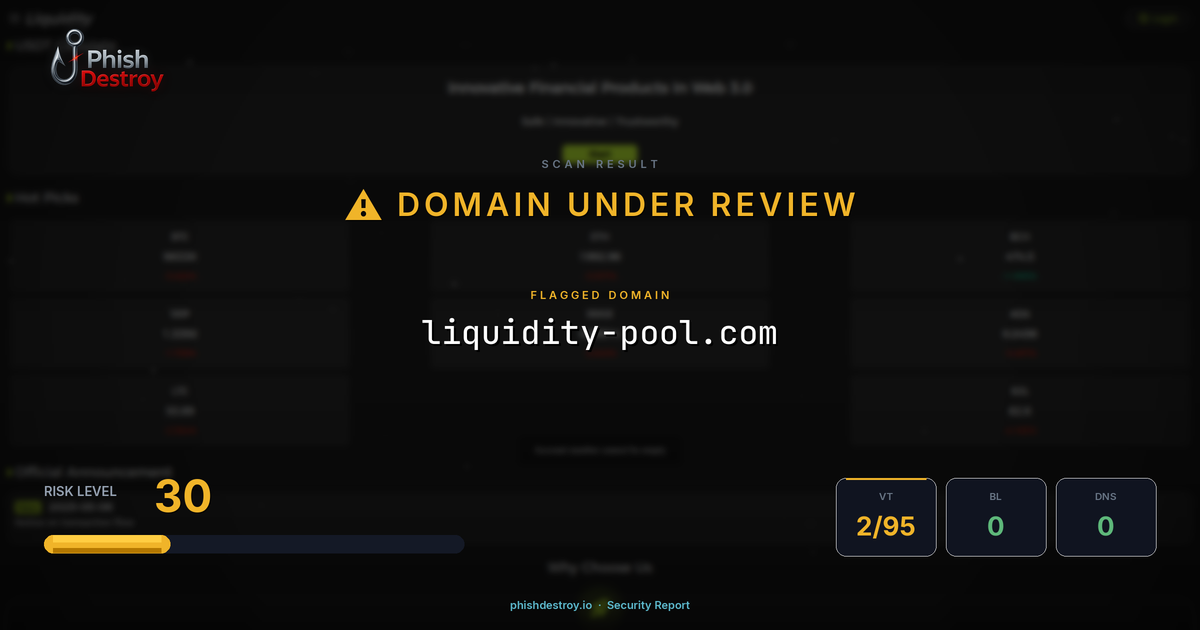 liquidity-pool.com phishing report — threat analysis by PhishDestroy