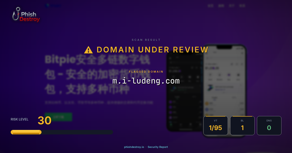 m.i-ludeng.com phishing report — threat analysis by PhishDestroy