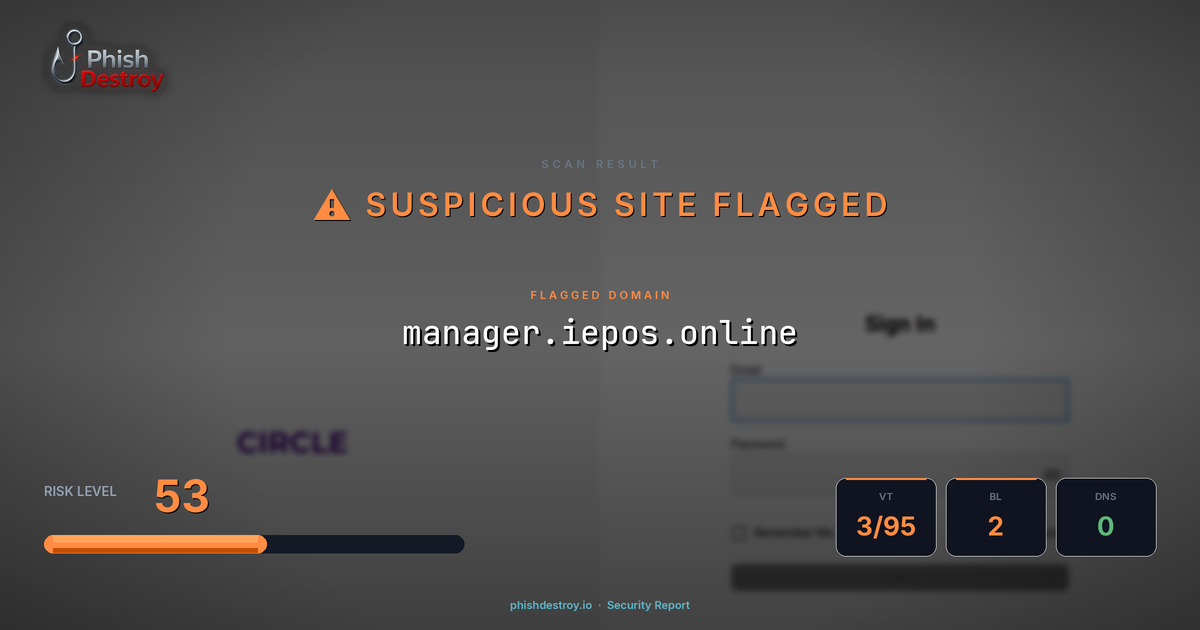manager.iepos.online phishing report — threat analysis by PhishDestroy