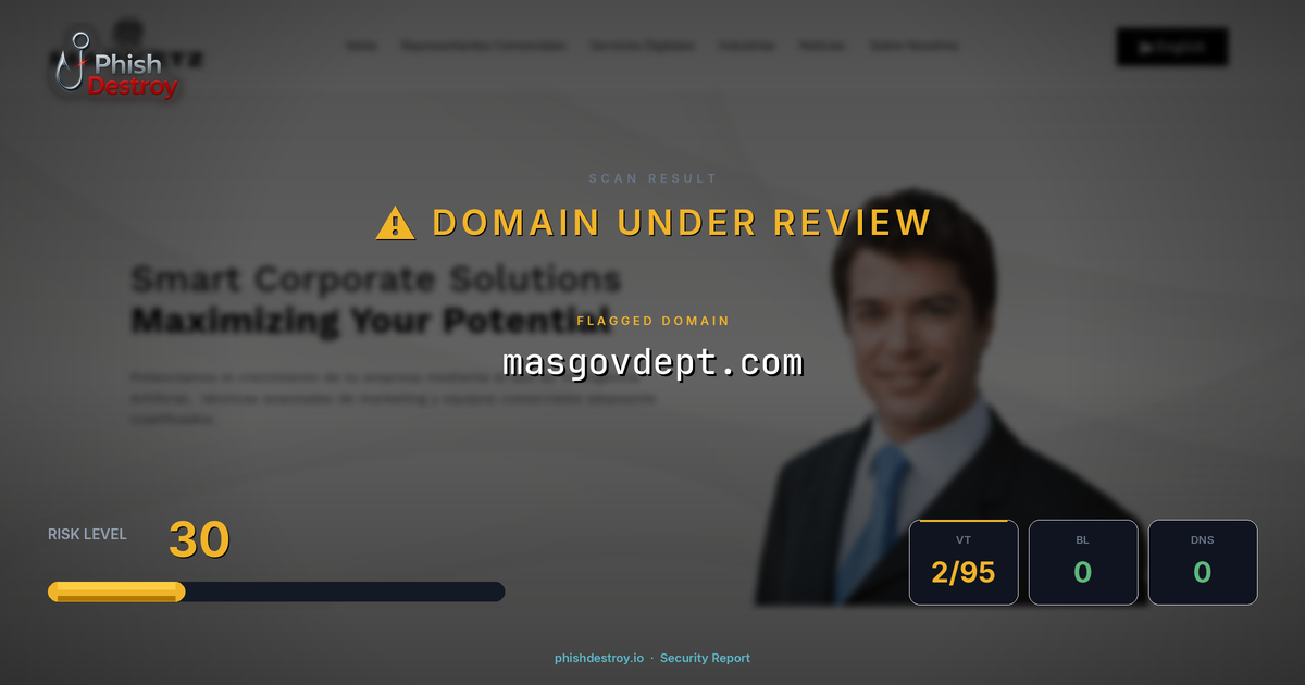 masgovdept.com phishing report — threat analysis by PhishDestroy