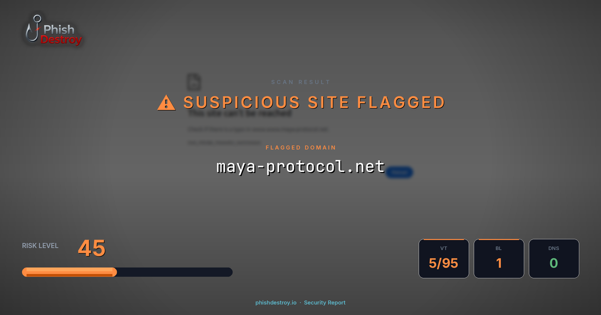 maya-protocol.net phishing report — threat analysis by PhishDestroy