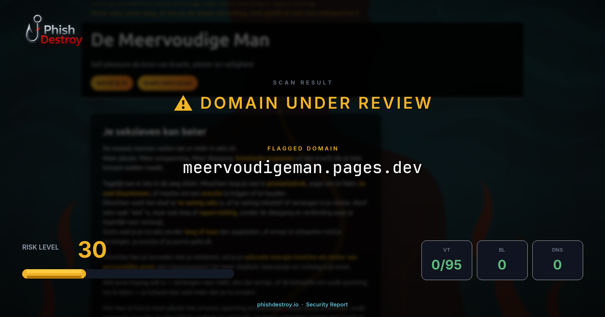 meervoudigeman.pages.dev phishing report — threat analysis by PhishDestroy