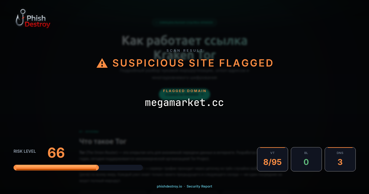 megamarket.cc phishing report — threat analysis by PhishDestroy