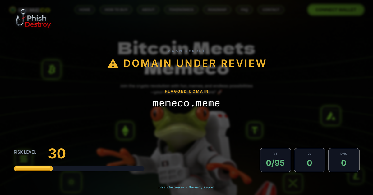 memeco.meme phishing report — threat analysis by PhishDestroy