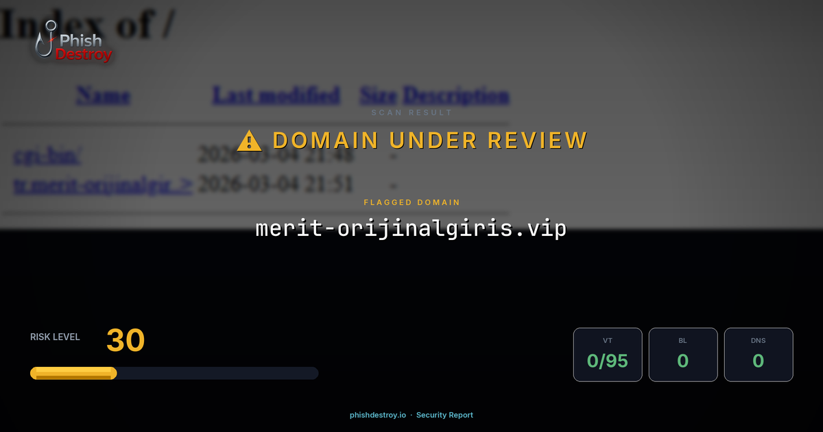 merit-orijinalgiris.vip phishing report — threat analysis by PhishDestroy