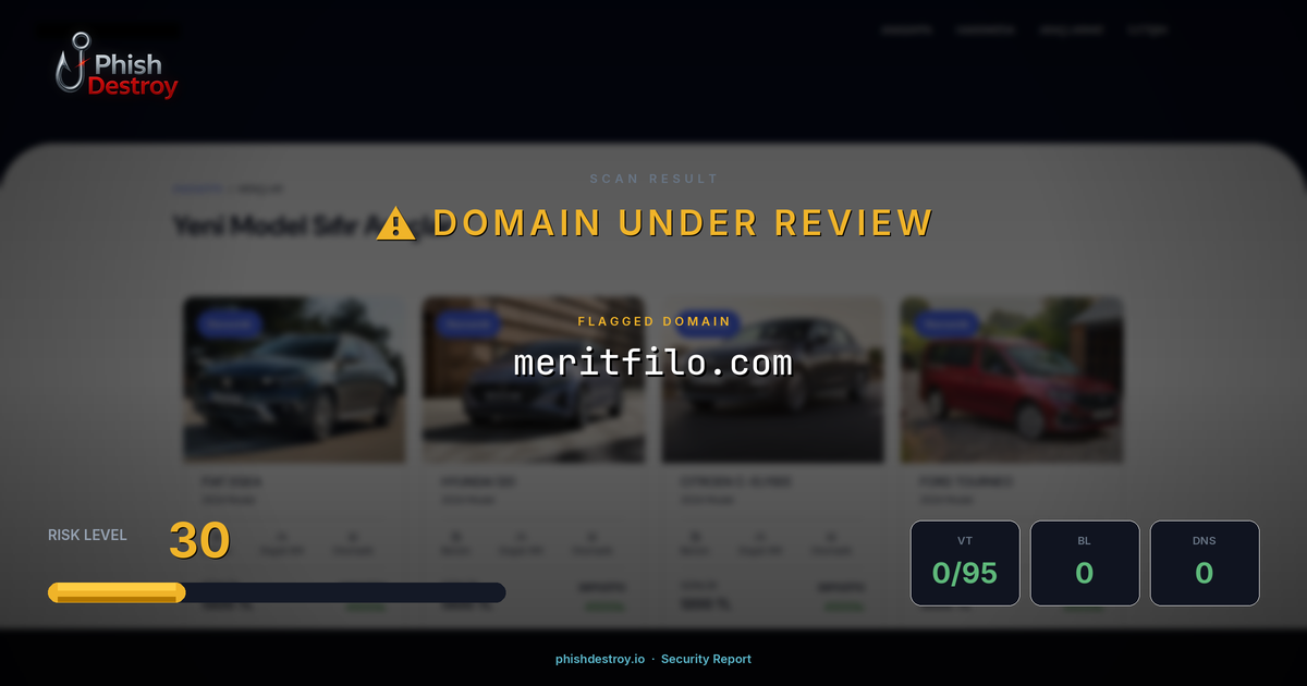 meritfilo.com phishing report — threat analysis by PhishDestroy