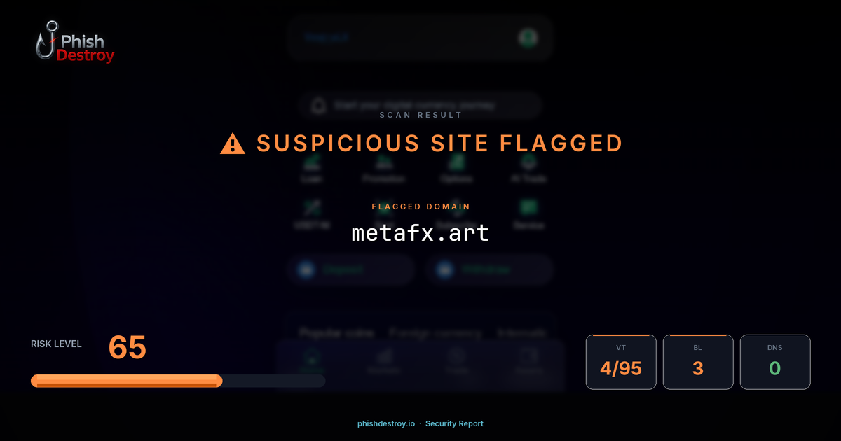 metafx.art phishing report — threat analysis by PhishDestroy