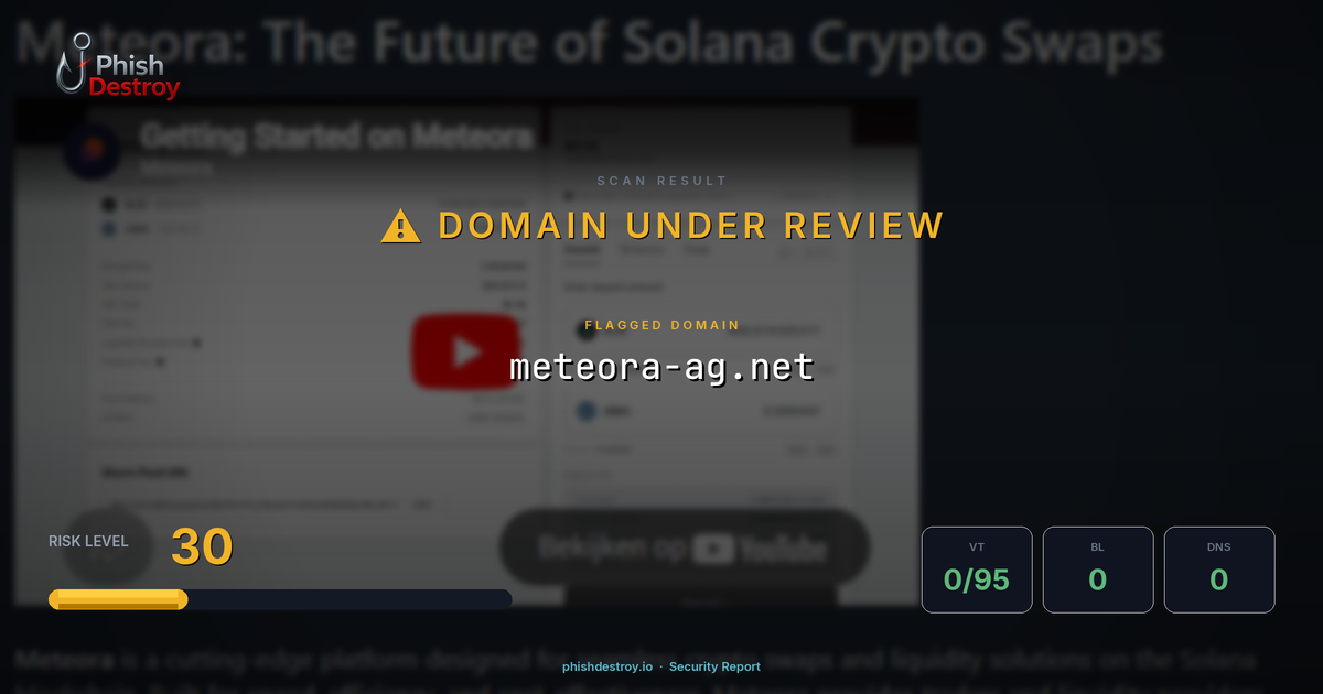 meteora-ag.net phishing report — threat analysis by PhishDestroy
