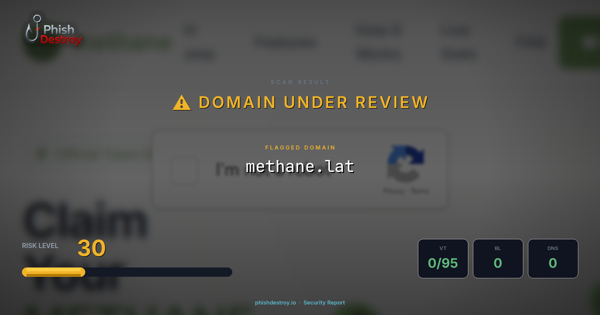 methane.lat phishing report — threat analysis by PhishDestroy