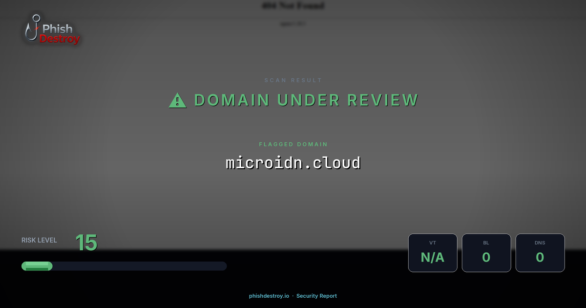 microidn.cloud phishing report — threat analysis by PhishDestroy